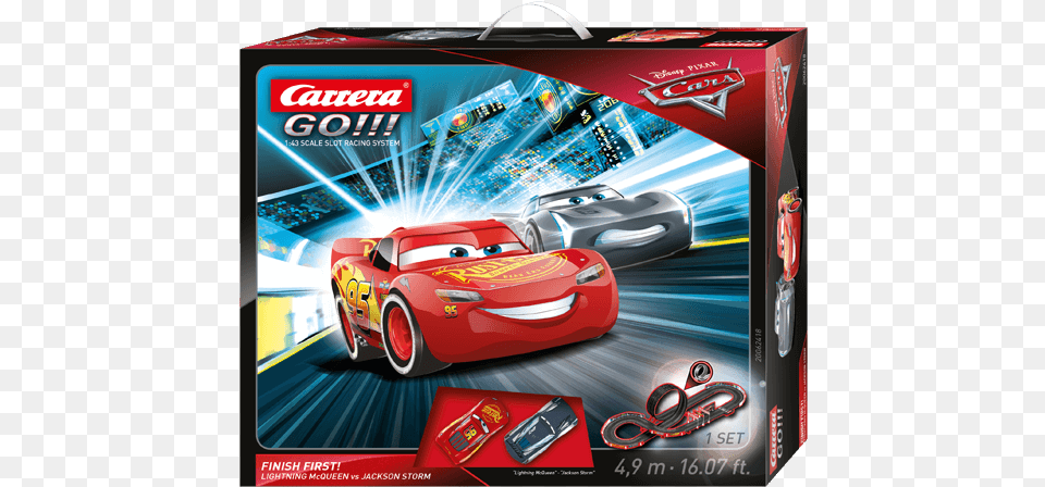 Pixar Cars Carrera Go Disneypixar Cars 3 Finish First, Vehicle, Car, Transportation, Sports Car Free Png