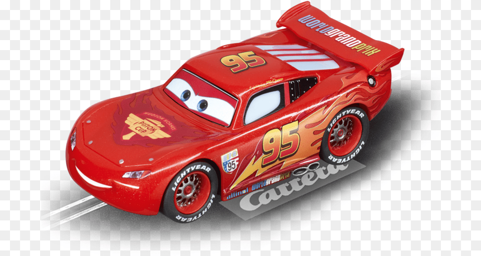 Pixar Cars Lightning Mcqueen Carrera Disney Cars 2 Lightning Mcqueen Go, Car, Vehicle, Transportation, Sports Car Free Png Download
