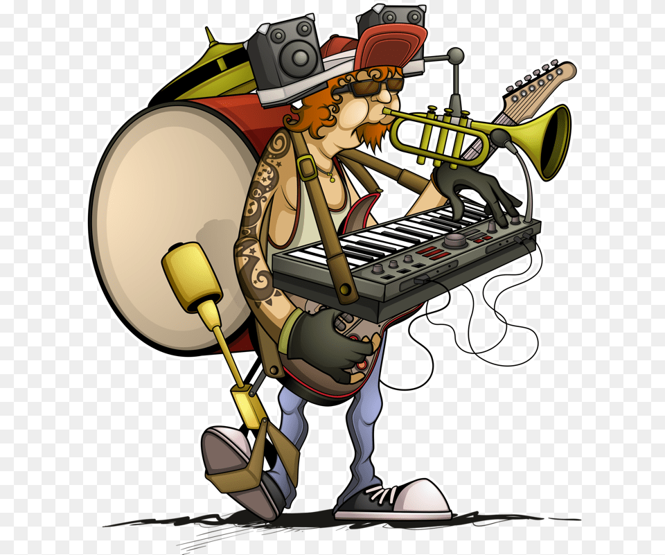 Pixar One Man Band, Person, Performer, Musician, Group Performance Png Image