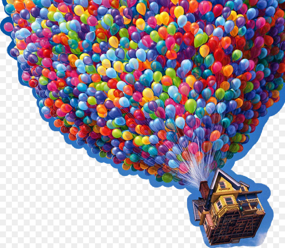 Pixar Up Balloons Disney Up No Background, Balloon, Architecture, Building, Aircraft Free Png