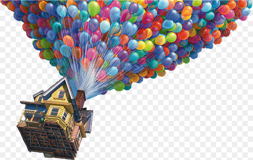 Pixar Up Balloons Happy New Year And Good Night, Balloon, Architecture, Building, Aircraft Free Transparent Png