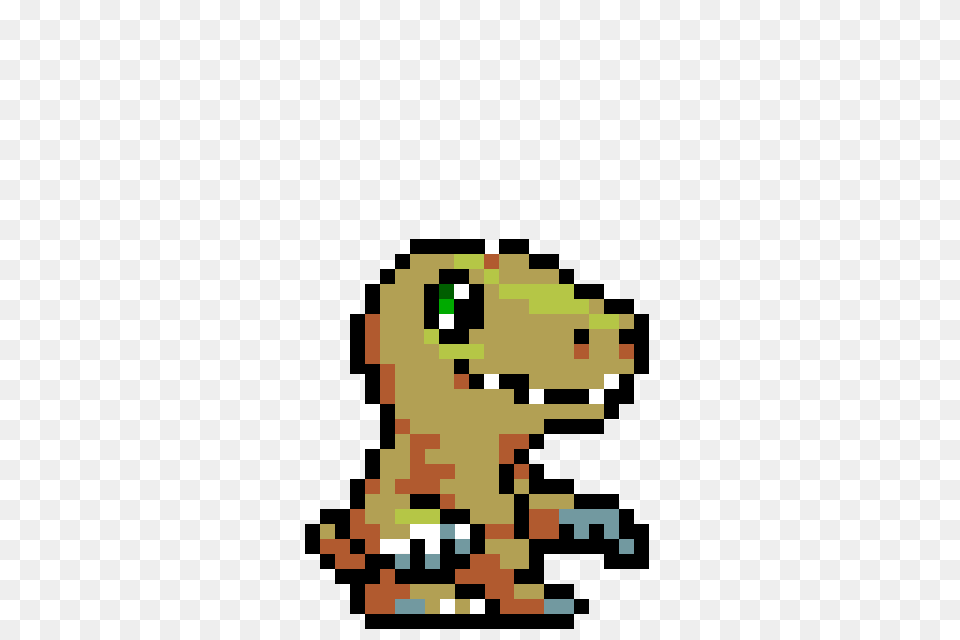 Pixel Art Agumon, Animal, Dynamite, Weapon Free Png Download