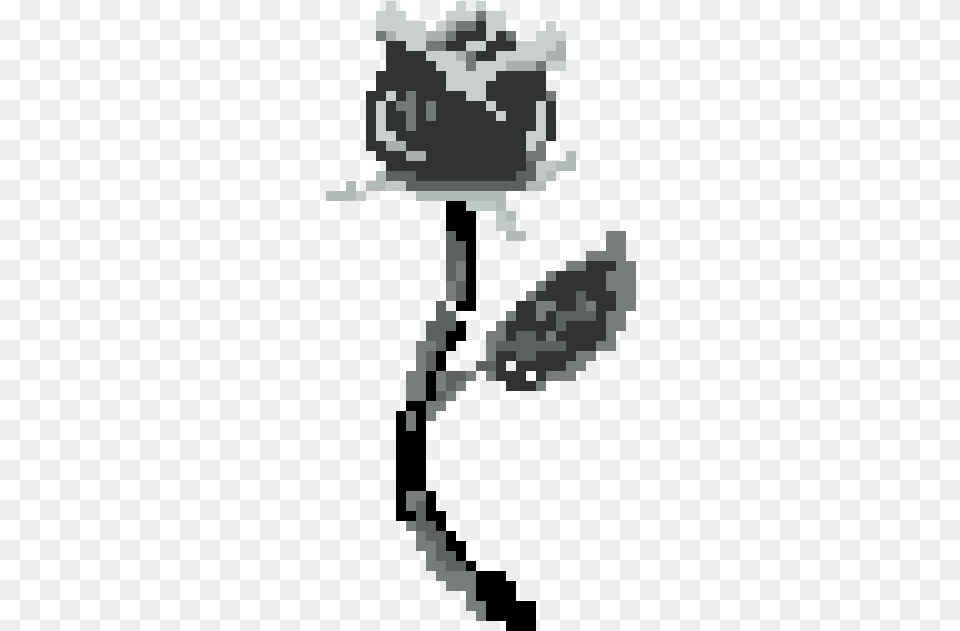 Pixel Art Black Flower, Qr Code, Animal Free Transparent Png