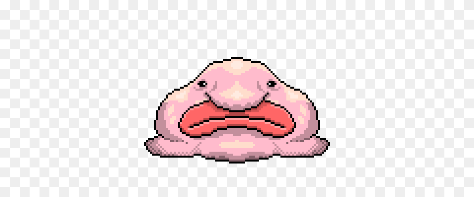 Pixel Art Blob Fish Pink Ugly Fish Blob Monster, Body Part, Mouth, Person Free Png Download