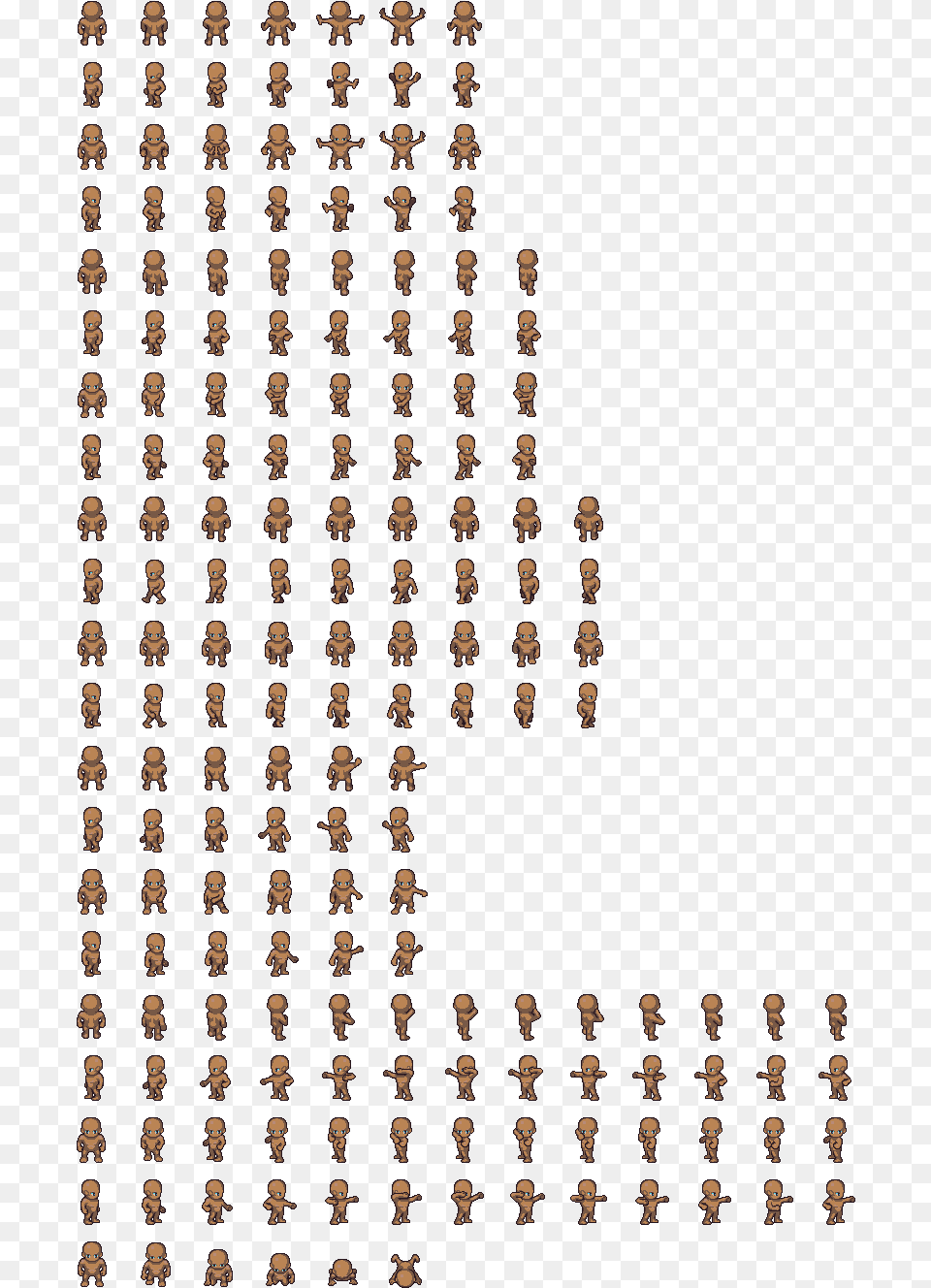 Pixel Art Character Sprite Sheet Character Sprite Sheet Template, Text, Accessories, Person, Alphabet Free Png