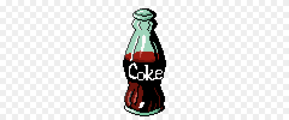Pixel Art Coke Bottle Cocacola Bottle Coke Glass Bottle Soda Coke, Beverage, Person, Pop Bottle, Qr Code Free Png Download