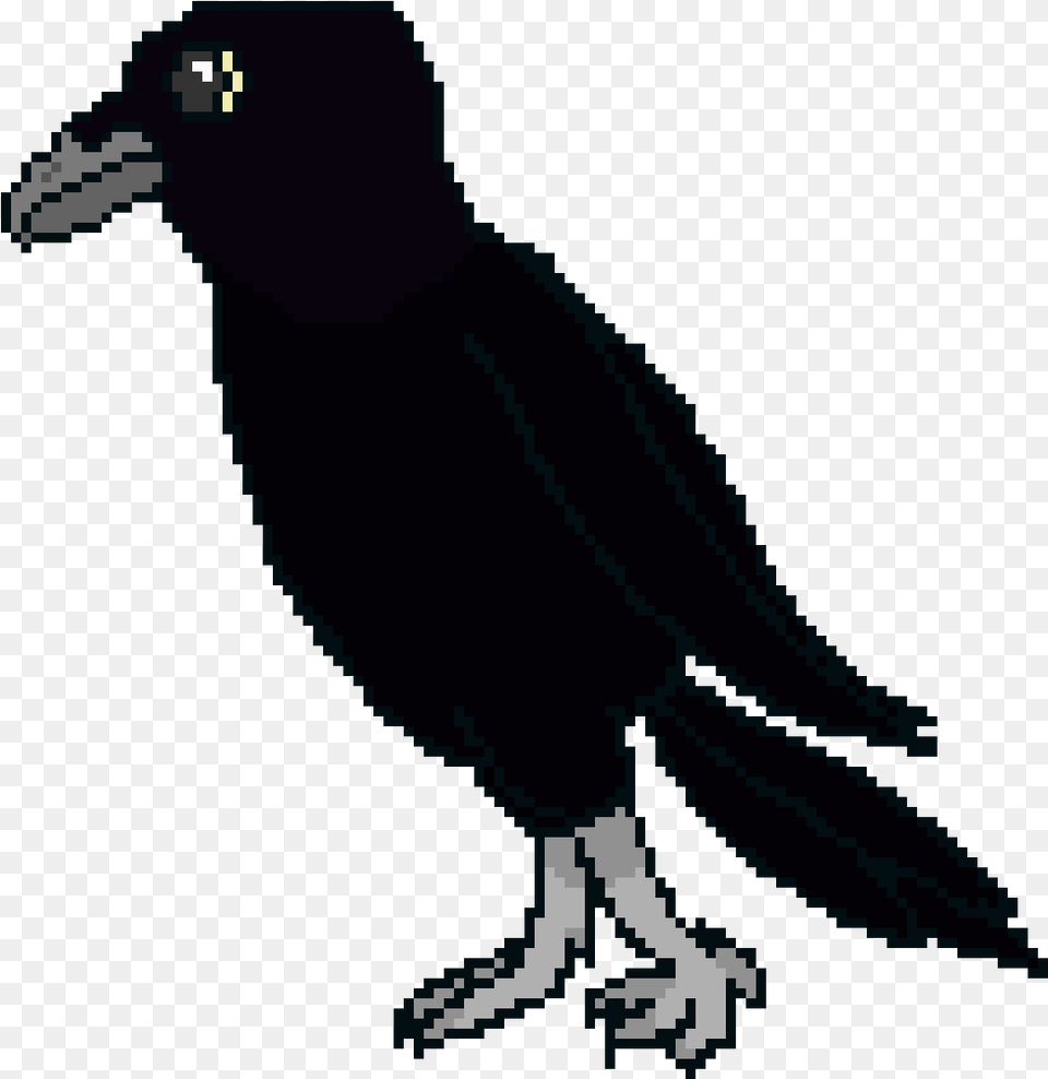 Pixel Art Crow, Animal, Beak, Bird, Blackbird Free Png Download