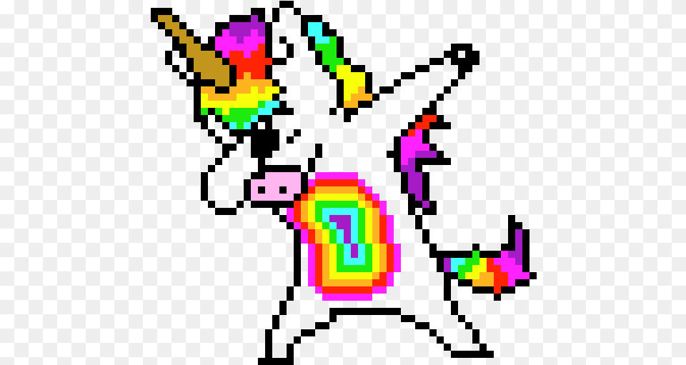 Pixel Art Dabbing Unicorn, Person, Light Free Transparent Png