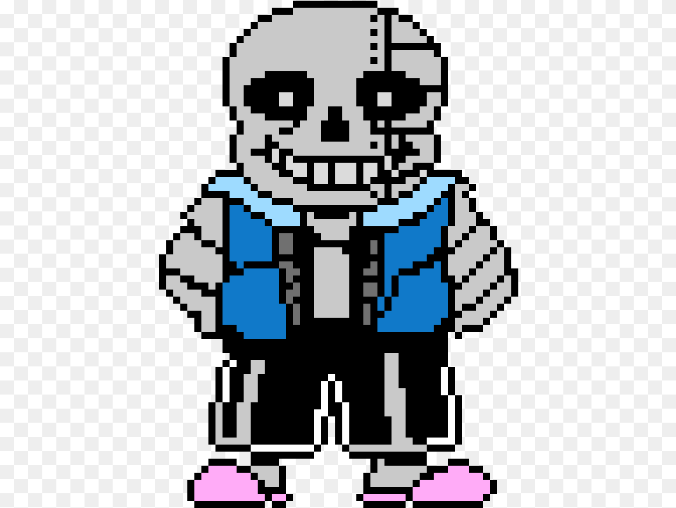 Pixel Art De Sans, Robot, Qr Code, Scoreboard Png Image