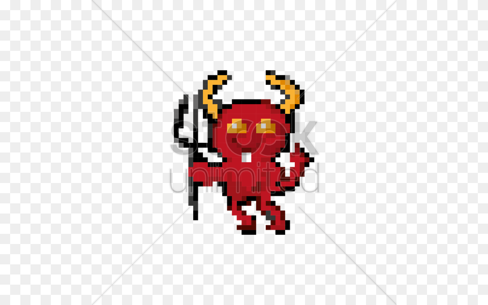 Pixel Art Devil Vector Image Png