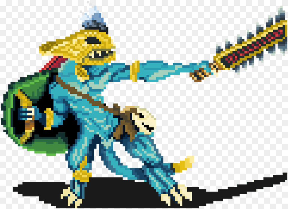 Pixel Art Fantasy Warrior, Animal, Dinosaur, Reptile Png Image