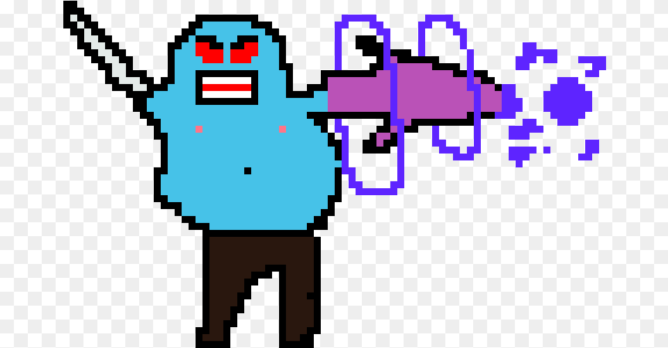 Pixel Art Fat Man, Outdoors Png Image