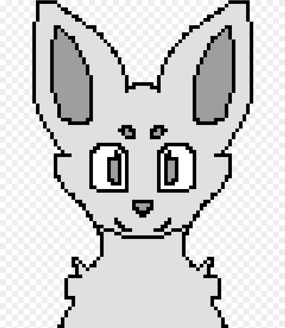 Pixel Art Furry Fox, Stencil, Qr Code Free Png
