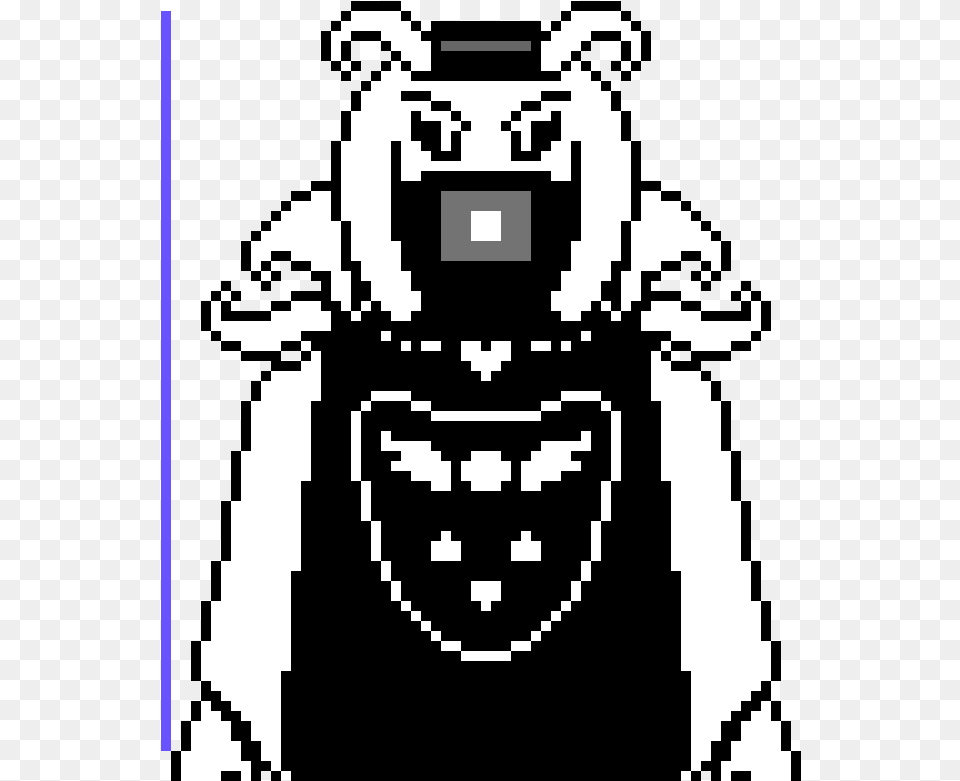 Pixel Art Gallery Asriel Dreemurr, Stencil, Qr Code Free Png Download