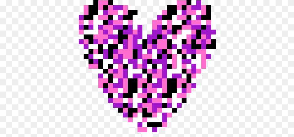Pixel Art Glitch Gif, Purple, Graphics, Pattern, Heart Free Png