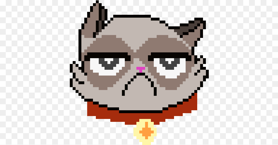 Pixel Art Grumpy Cat Clipart Grumpy Cat Pixel Art, Qr Code Free Transparent Png