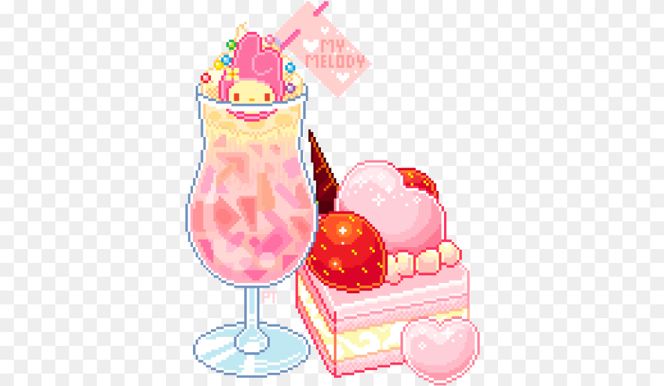 Pixel Art Kawaii Food, Beverage, Milk, Ice Cream, Dessert Free Png Download