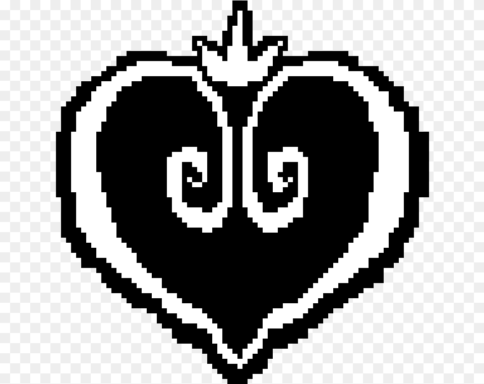 Pixel Art Kingdom Hearts Kingdomhearts Emblem, Heart, Stencil, Qr Code Free Png Download