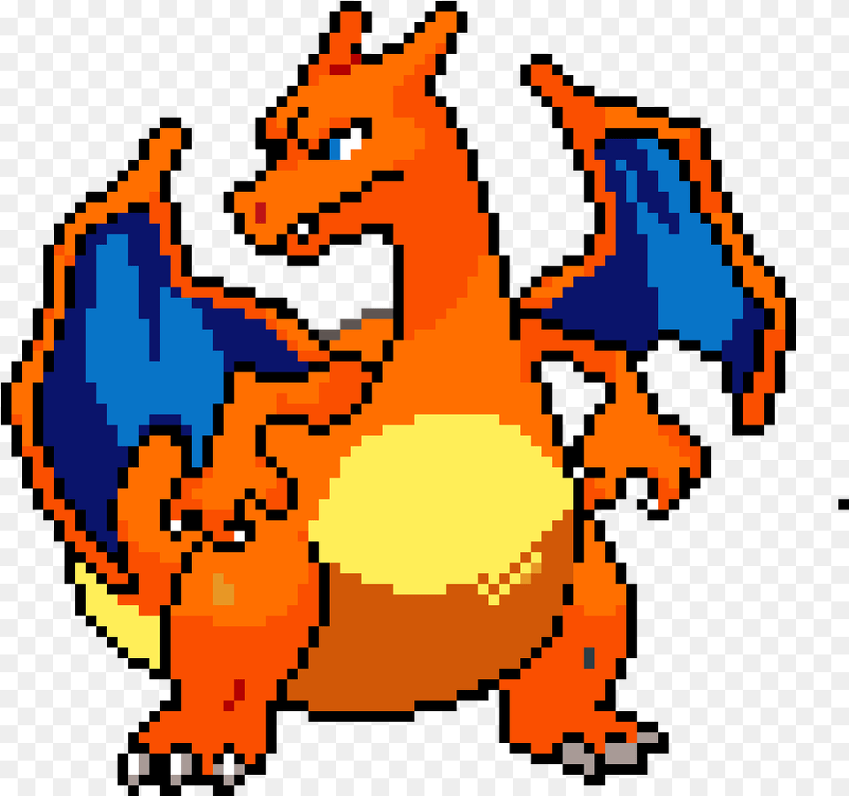 Pixel Art Minecraft Charizard Hd 8 Bit Charizard, Person Free Png Download