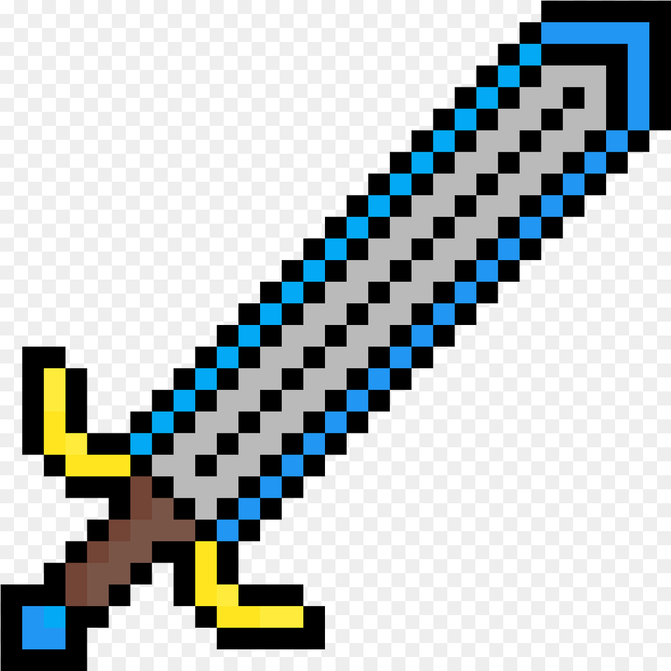 Pixel Art Minecraft Pe Cartoons Iron Sword Minecraft, Weapon, Qr Code Png
