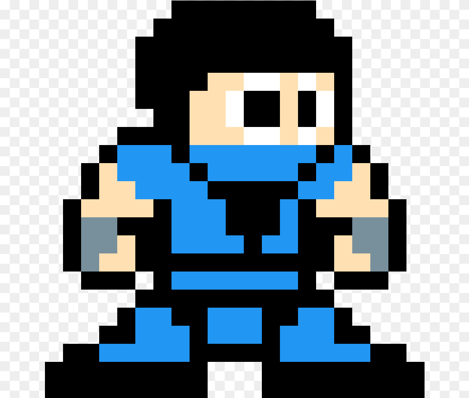 Pixel Art Mortal Kombat Sub Zero Pixel Art, First Aid, Robot Free Png