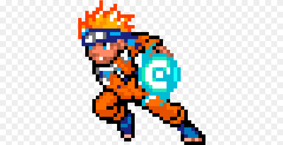 Pixel Art Naruto Rasengan, Graphics Free Png