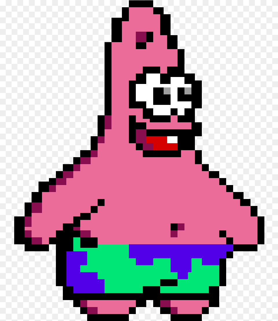 Pixel Art Patrick, Sticker Free Png Download