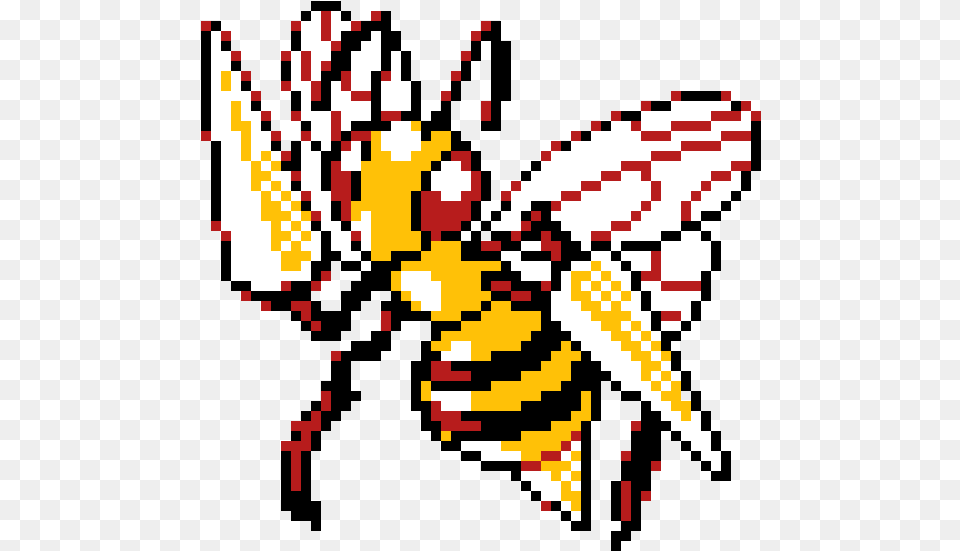 Pixel Art Pokemon Beedrill, Animal, Bee, Insect, Invertebrate Png Image