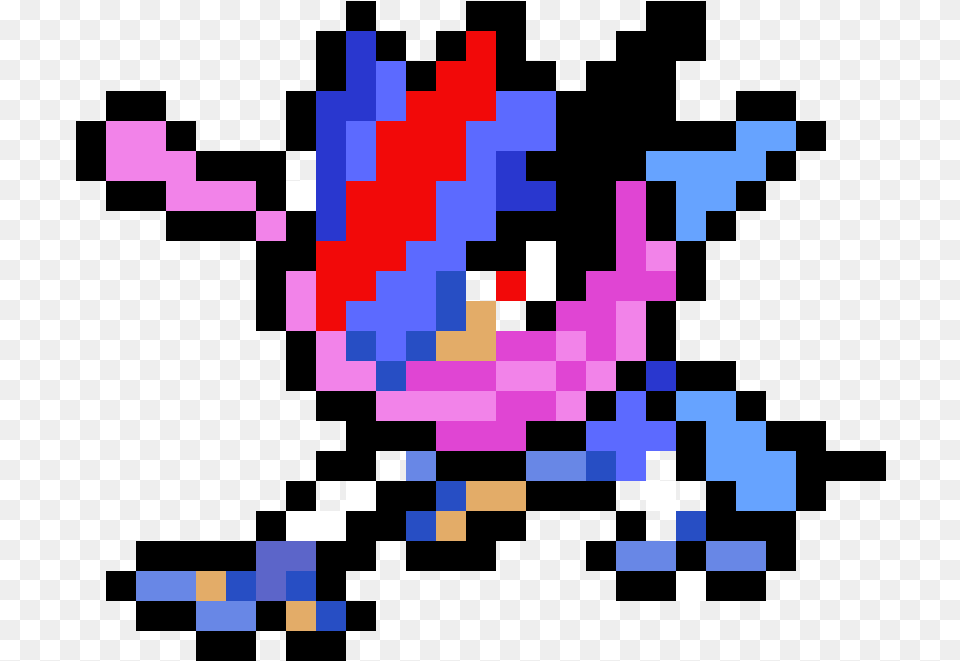 Pixel Art Pokemon Greninja, Purple, Pattern, Graphics Free Transparent Png