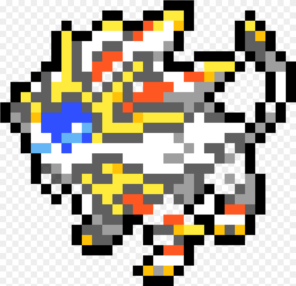 Pixel Art Pokemon Solgaleo, Graphics, Blackboard Free Png