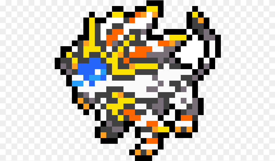 Pixel Art Pokemon Solgaleo, Graphics, Qr Code Free Png Download