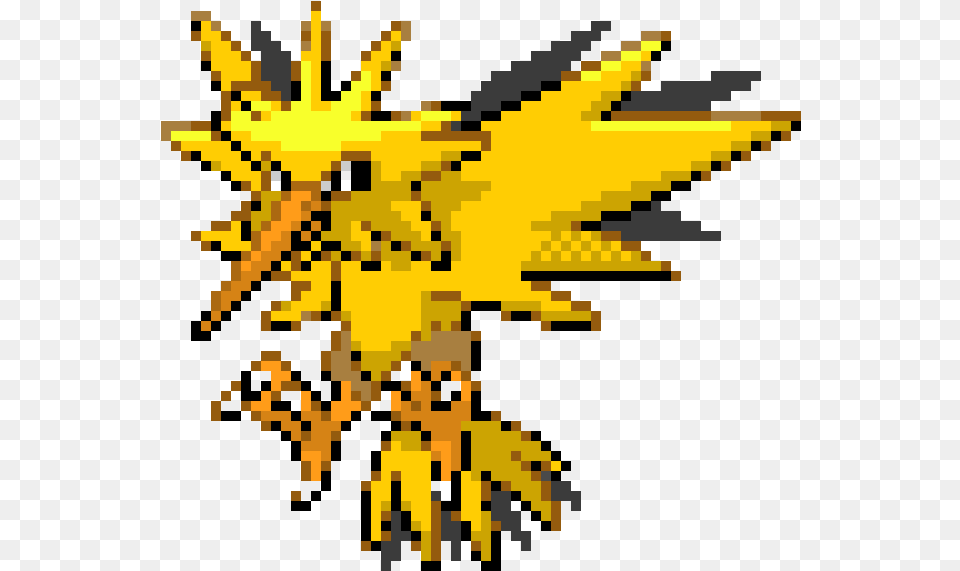 Pixel Art Pokemon Zapdos Download Pixel Art Pokemon Zapdos, Animal, Bee, Insect, Invertebrate Free Transparent Png