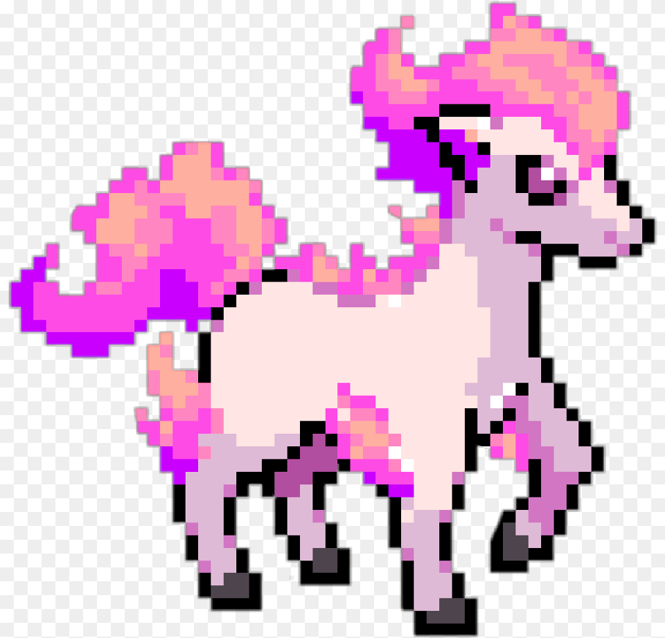 Pixel Art Ponyta Pokemon Pixel, Purple, Animal, Mammal, Livestock Png Image