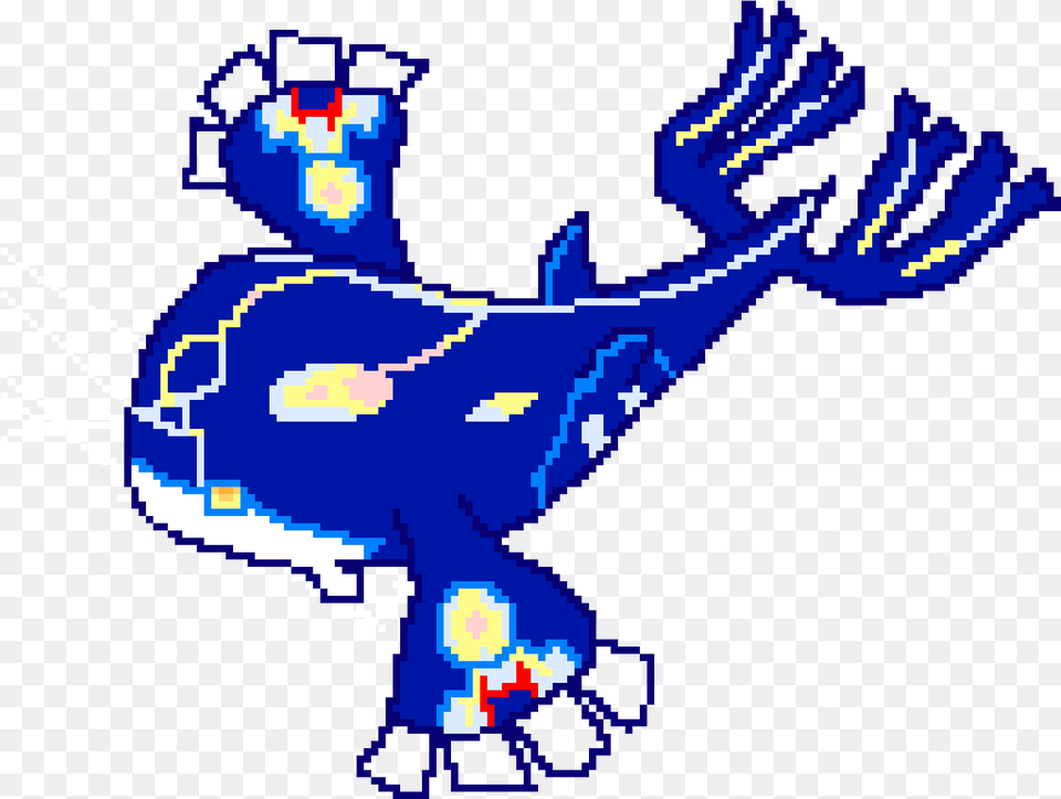 Pixel Art Primal Kyogre, Baby, Person, Aircraft, Helicopter Png Image