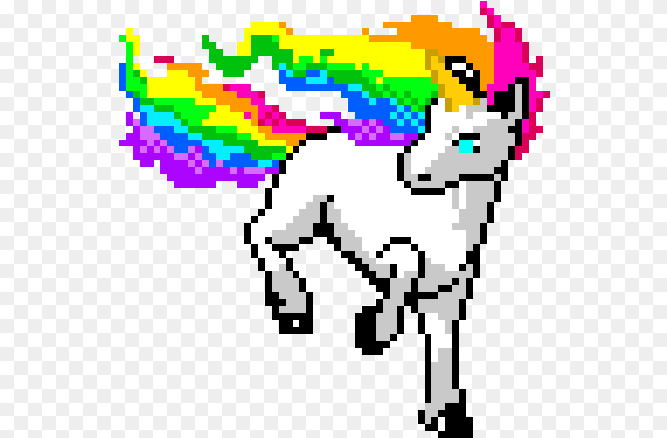 Pixel Art Rainbow Unicorn, Livestock, Animal, Mammal, Goat Free Transparent Png