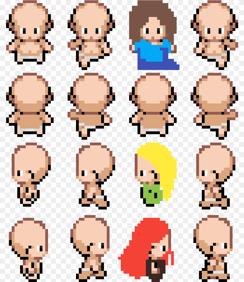 Pixel Art Running Sprite, Person, Face, Head Free Png Download