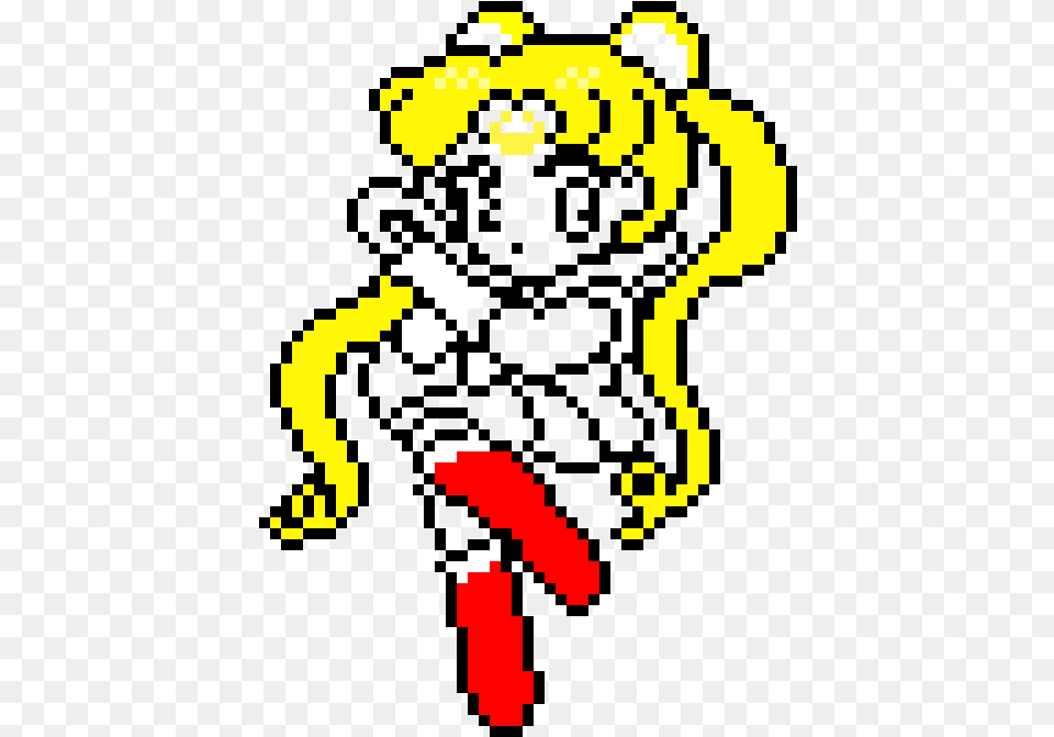 Pixel Art Sailor Moon Sailor Moon Luna Pixel Art, Qr Code Free Png Download