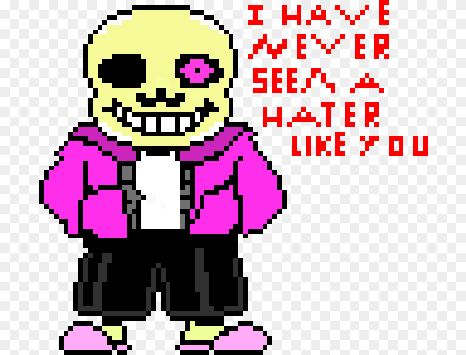 Pixel Art Sans Hard, Purple, Face, Head, Person Png