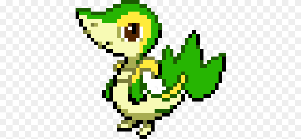 Pixel Art Snivy, Animal, Green Lizard, Lizard, Reptile Free Png