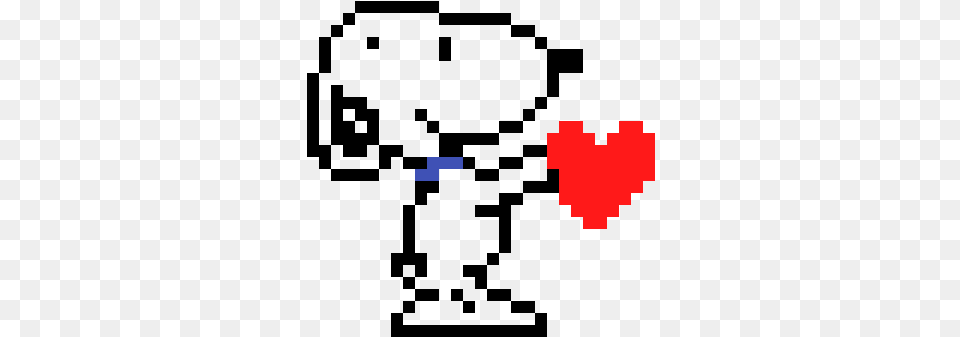 Pixel Art Snoopy, Heart Free Png