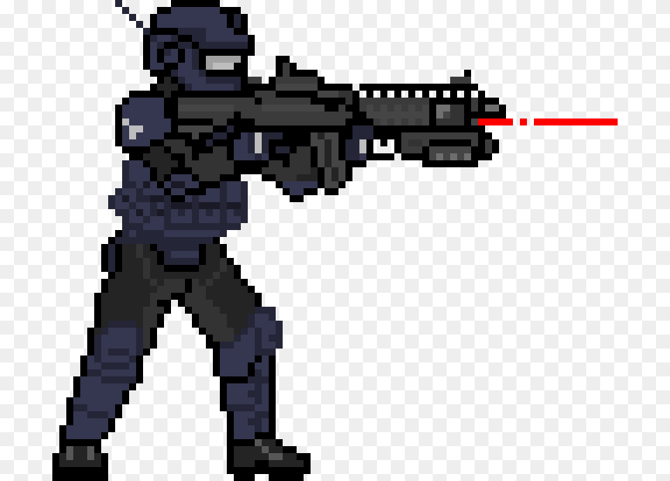 Pixel Art Soldier, Firearm, Gun, Rifle, Weapon Free Png Download