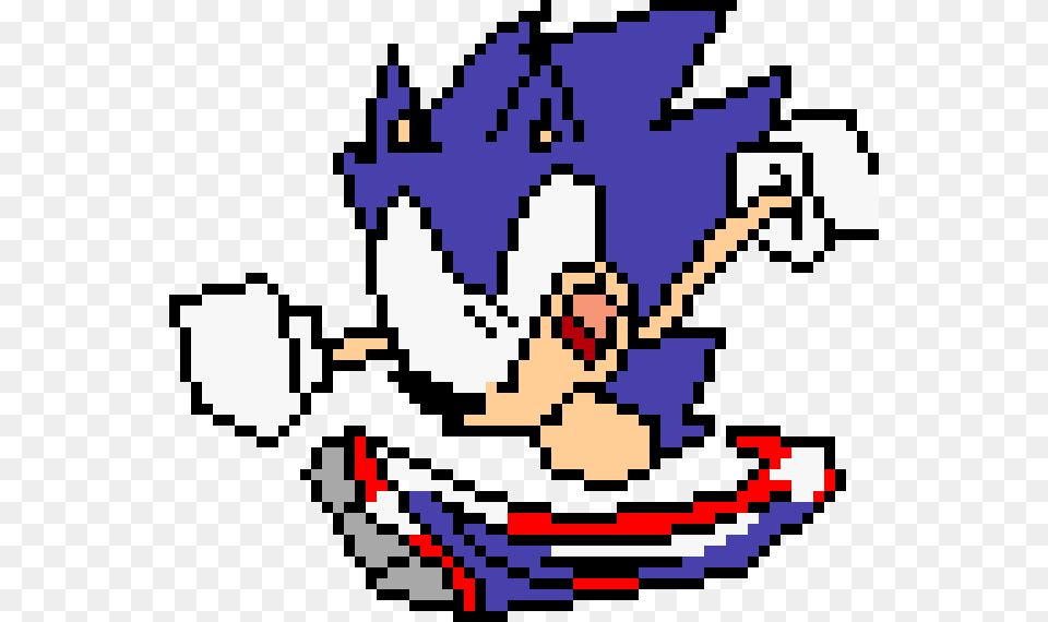 Pixel Art Sonic Running, Qr Code Png Image