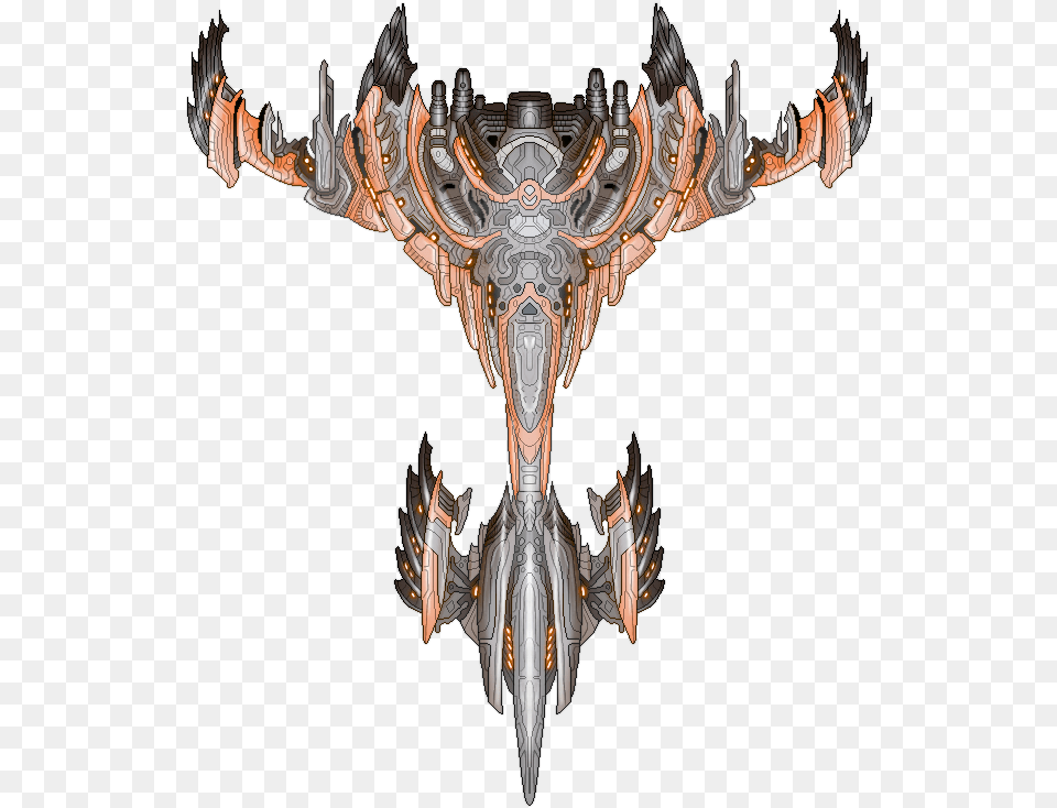 Pixel Art Spaceship Deer, Emblem, Symbol Png Image