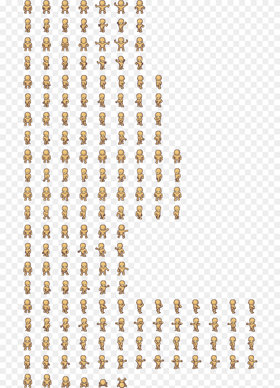 Pixel Art Sprite Sheet, Text, Accessories, Person Png Image