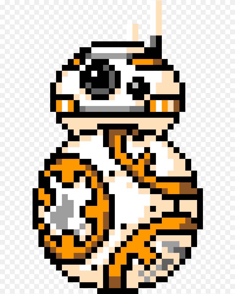 Pixel Art Star Wars Bb8, Qr Code, Pattern Free Png