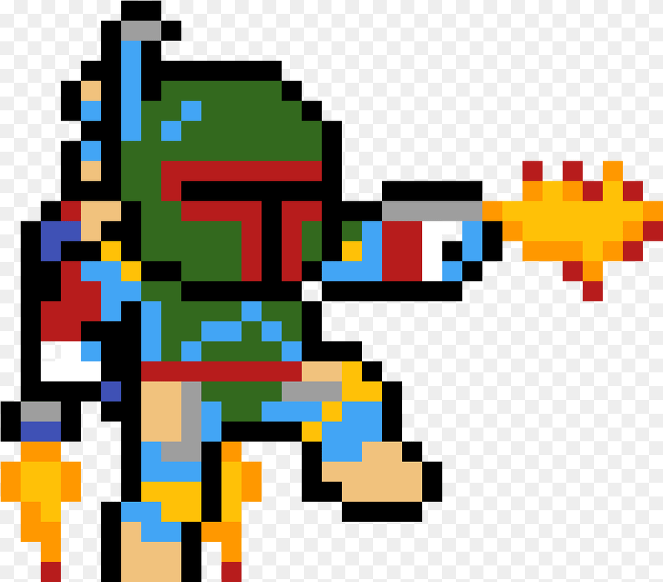 Pixel Art Star Wars Boba Fett Png Image