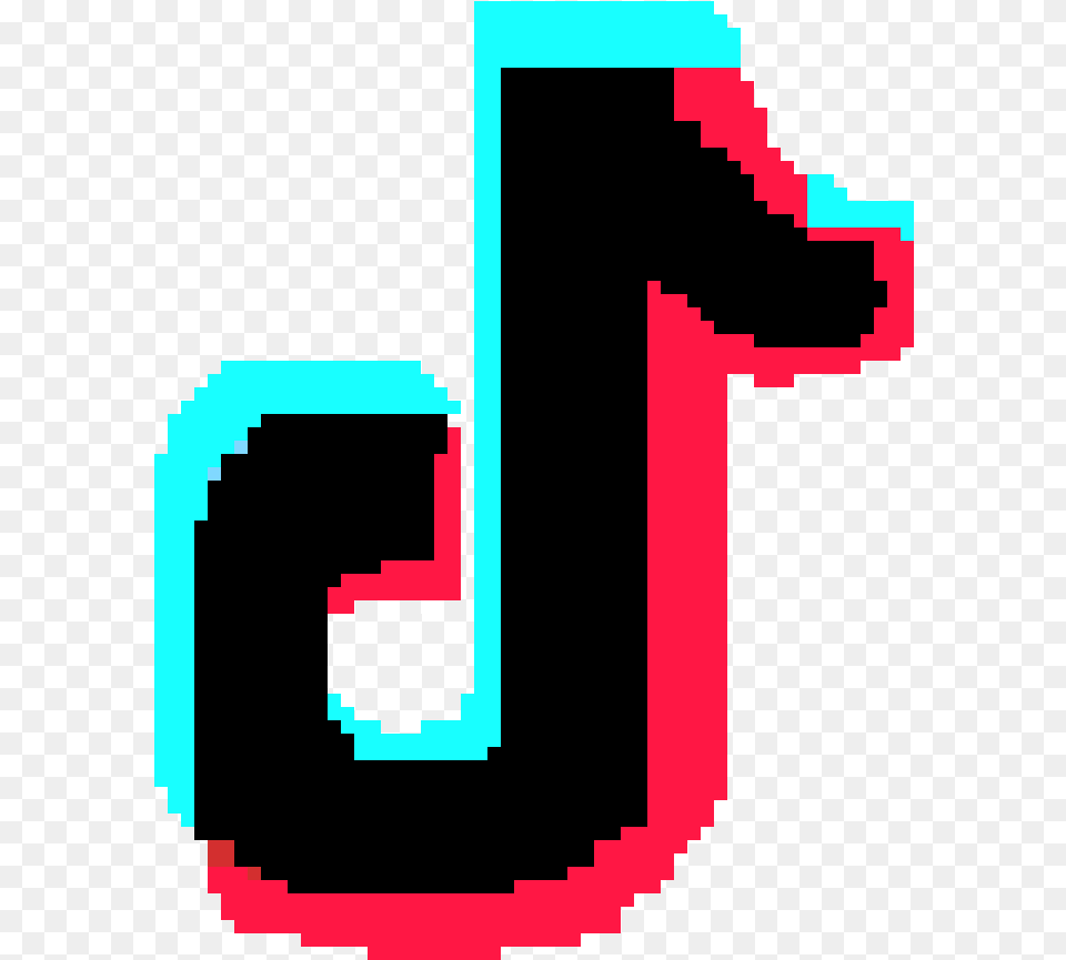 Pixel Art Tik Tok Logo, Number, Symbol, Text Free Png