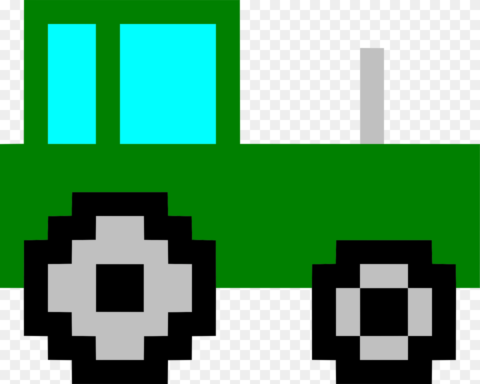 Pixel Art Tractor Icons, Green, First Aid, Lighting Png Image