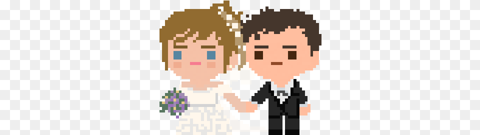 Pixel Bride And Groom By Marion Kapferer Pixel Bride And Groom Free Png