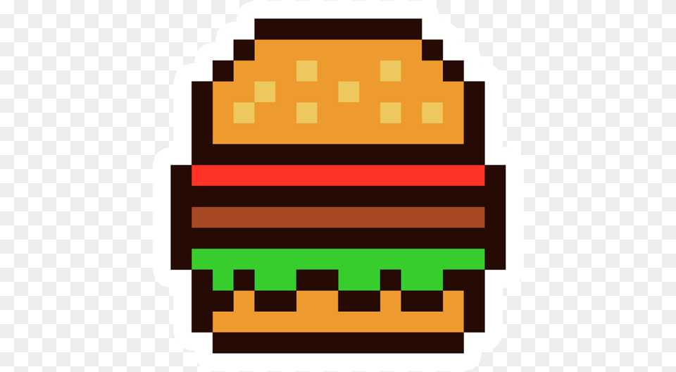 Pixel Burger Sticker Jake Adventure Time 8 Bit, First Aid, Food Free Transparent Png
